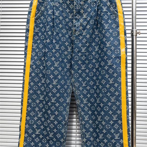 2025秋冬 ブルー カジュアル映え サイドライン LOUIS VUITTON ルイヴィトン スーパーコピー デニム