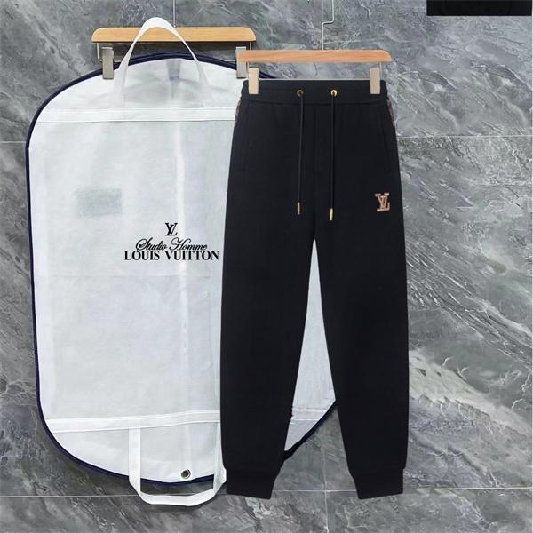2025秋冬大人気・上品な ブラック スタイリッシュ LOUIS VUITTON ルイヴィトン コピー スウェットパンツ
