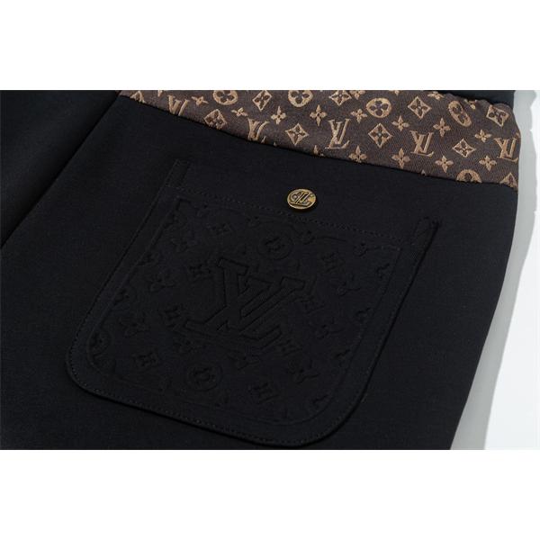 2025秋冬大人気・上品な ブラック スタイリッシュ LOUIS VUITTON ルイヴィトン コピー スウェットパンツ