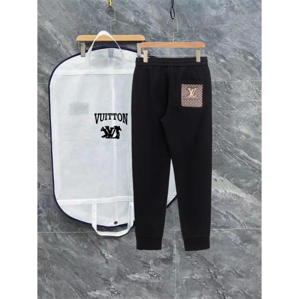 LOUIS VUITTON ルイヴィトン コピー 2025秋冬トレンド必須・洗練された ブラック モダン ジョガーパンツ