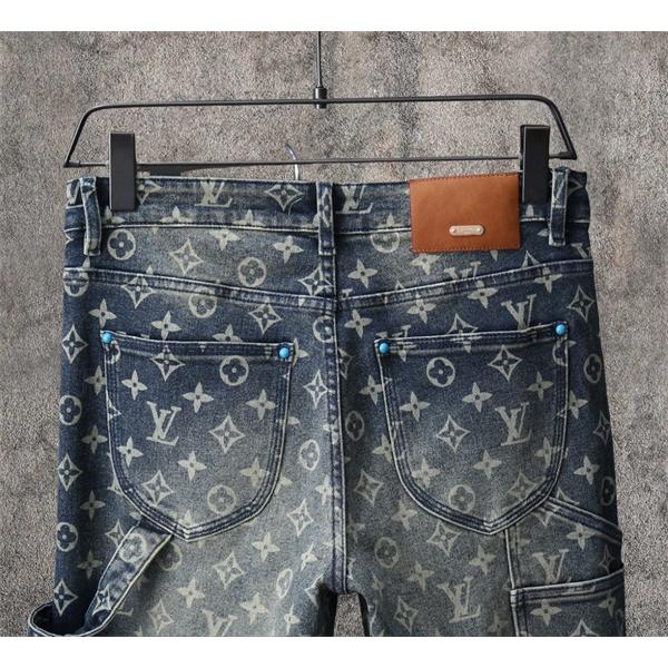 2025秋冬・ブルー ヴィンテージ モノグラム LOUIS VUITTON ルイヴィトン コピー デニムパンツ 新作必見