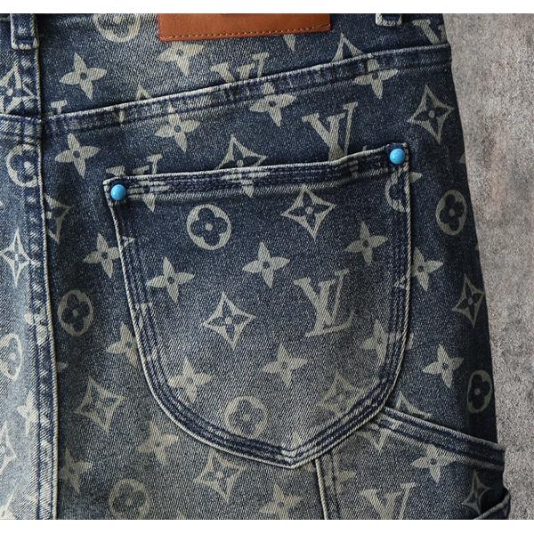 2025秋冬・ブルー ヴィンテージ モノグラム LOUIS VUITTON ルイヴィトン コピー デニムパンツ 新作必見