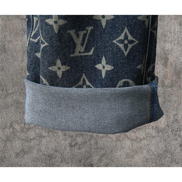 2025秋冬・ブルー ヴィンテージ モノグラム LOUIS VUITTON ルイヴィトン コピー デニムパンツ 新作必見