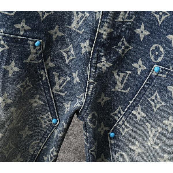 2025秋冬・ブルー ヴィンテージ モノグラム LOUIS VUITTON ルイヴィトン コピー デニムパンツ 新作必見