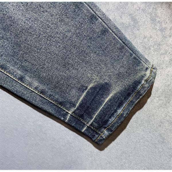 LOUIS VUITTON ルイヴィトン スーパーコピー 2025秋冬注目・インディゴ 立体ロゴ エンボス デニムパンツ 