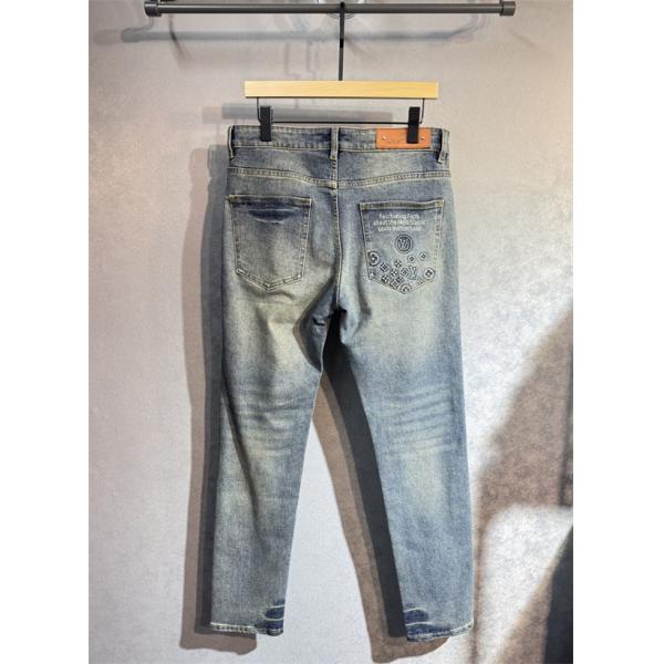 LOUIS VUITTON ルイヴィトン スーパーコピー 2025秋冬注目・インディゴ 立体ロゴ エンボス デニムパンツ 