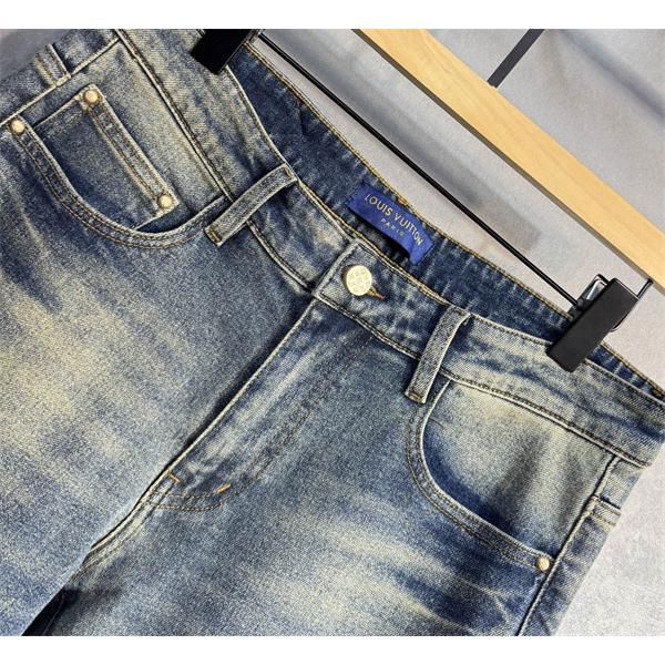 LOUIS VUITTON ルイヴィトン コピー 2025秋冬・グレーデニム パッチワーク風 デザインパンツ 要チェック