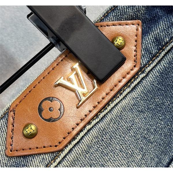 LOUIS VUITTON ルイヴィトン コピー 2025秋冬・グレーデニム パッチワーク風 デザインパンツ 要チェック