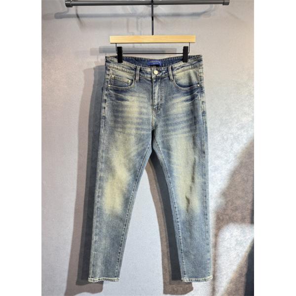 LOUIS VUITTON ルイヴィトン コピー 2025秋冬・グレーデニム パッチワーク風 デザインパンツ 要チェック