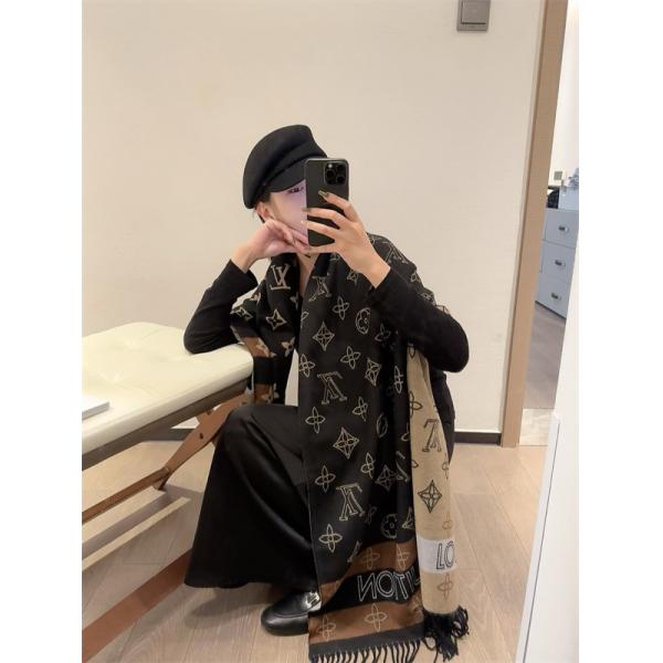 ブラック 2025秋冬話題・大人エレガンス LOUIS VUITTON ルイヴィトン コピー マフラー