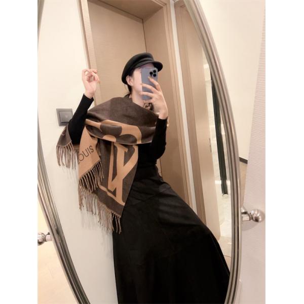 ブラック 2025秋冬推奨・魅力クラシック LOUIS VUITTON ルイヴィトン スーパーコピー マフラー