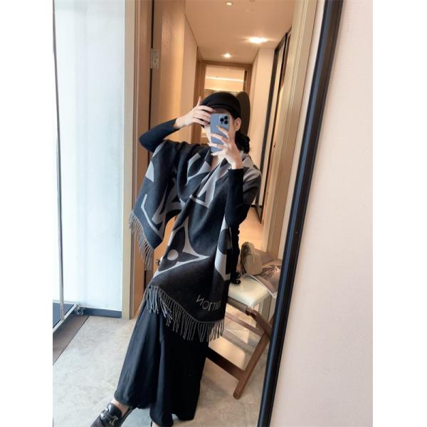 ブラック 2025秋冬推奨・魅力クラシック LOUIS VUITTON ルイヴィトン スーパーコピー マフラー