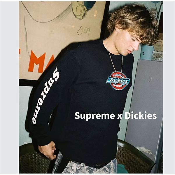 ☆トレンド☆DKシュプリーム長袖tシャツコピー SUPREME X DICKIES コラボ FW25 THERMAL L/S TEE 