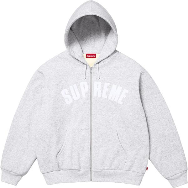 ３色☆[S02596] Sup Arc Thermal Lined Zip Up Hooded Sweatshirt logoシュプリームジップアップコピー 激レアアイテム