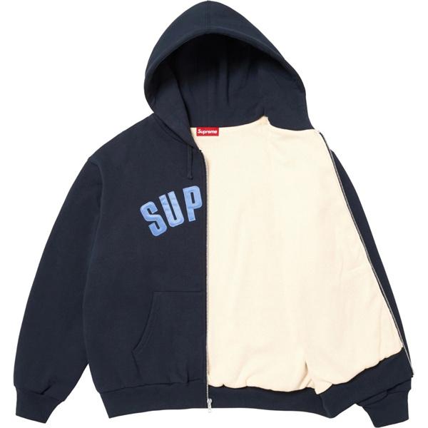 ３色☆[S02596] Sup Arc Thermal Lined Zip Up Hooded Sweatshirt logoシュプリームジップアップコピー 激レアアイテム