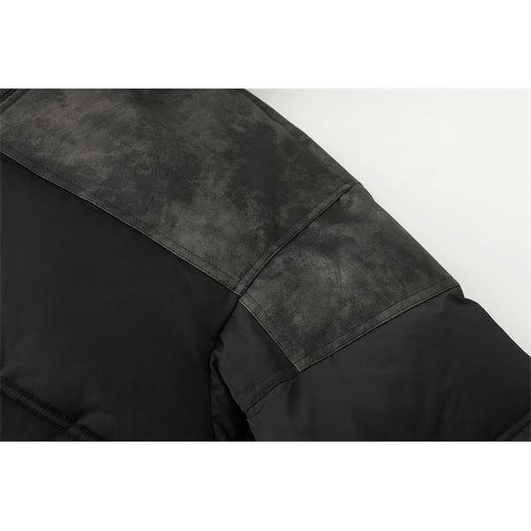 人気お洒落☆Supreme  25FW LEATHER YOKE PUFFER JACKETシュプリームダウンジャケットコピー 防寒性抜群