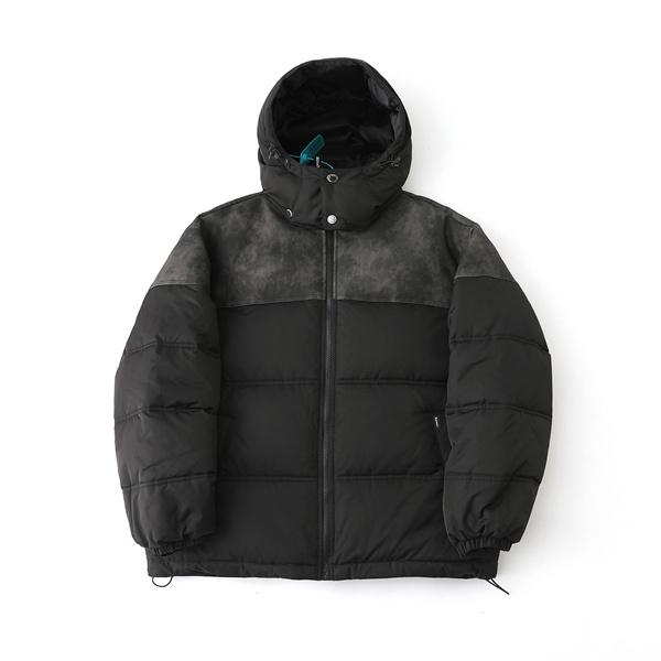 人気お洒落☆Supreme  25FW LEATHER YOKE PUFFER JACKETシュプリームダウンジャケットコピー 防寒性抜群