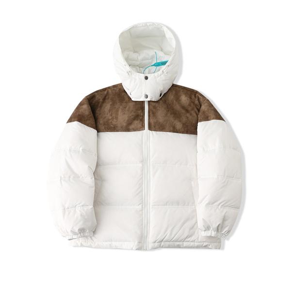 人気お洒落☆Supreme  25FW LEATHER YOKE PUFFER JACKETシュプリームダウンジャケットコピー 防寒性抜群