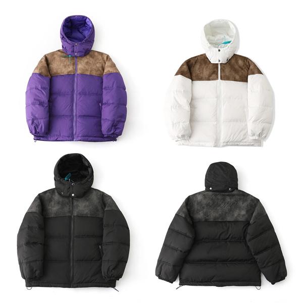 人気お洒落☆Supreme  25FW LEATHER YOKE PUFFER JACKETシュプリームダウンジャケットコピー 防寒性抜群