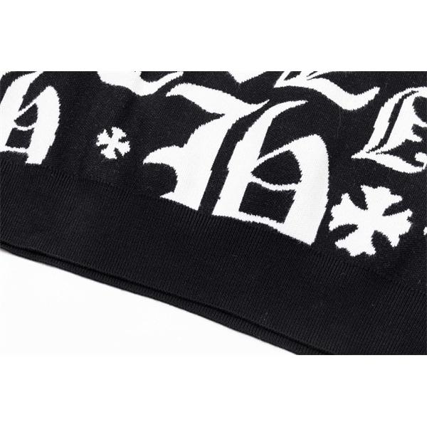  2025秋冬 限定 CHROME HEARTS クロムハーツ コピー プレミアム ブラック プルオーバー ニット 人気 