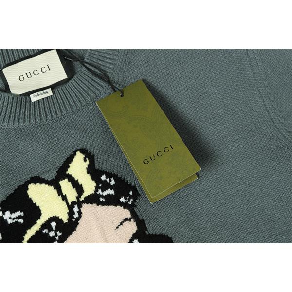 2025秋冬 暖か グレー 人気 ニット 可愛い グッチ コピー 柔らか暖か レトロポップ