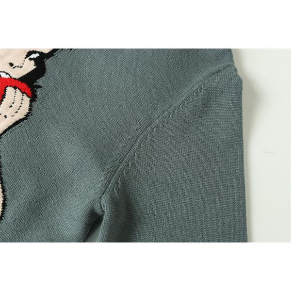 2025秋冬 暖か グレー 人気 ニット 可愛い グッチ コピー 柔らか暖か レトロポップ