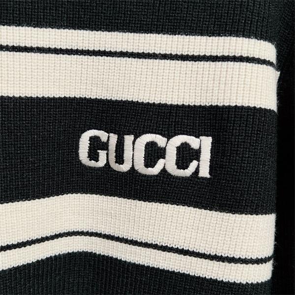  グッチ コピー 2025秋冬 上質 ボルドー GUCCI ロゴニット 人気 メンズ必見 大人カジュアル