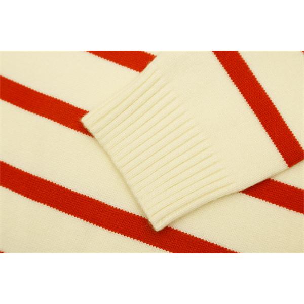 グッチ コピー 2025秋冬 柔らか上質 クリームカラー GUCCI ボーダーニット 旬のトレンド