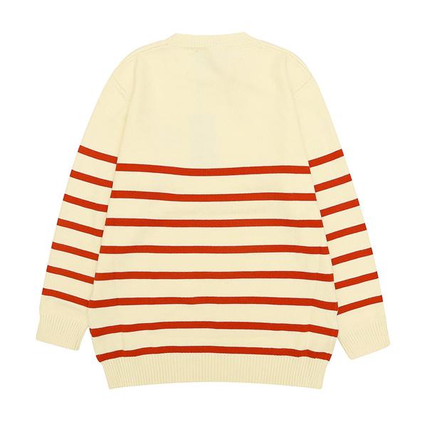 グッチ コピー 2025秋冬 柔らか上質 クリームカラー GUCCI ボーダーニット 旬のトレンド