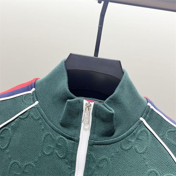 2025秋冬 プレミアム質感 ブラック GGジャカード GUCCI グッチ コピー トラックジャケット 