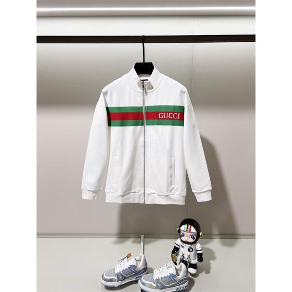 グッチ コピー 2025秋冬 大人モード ブラック GUCCI ロゴライン ジップアップジャケット 