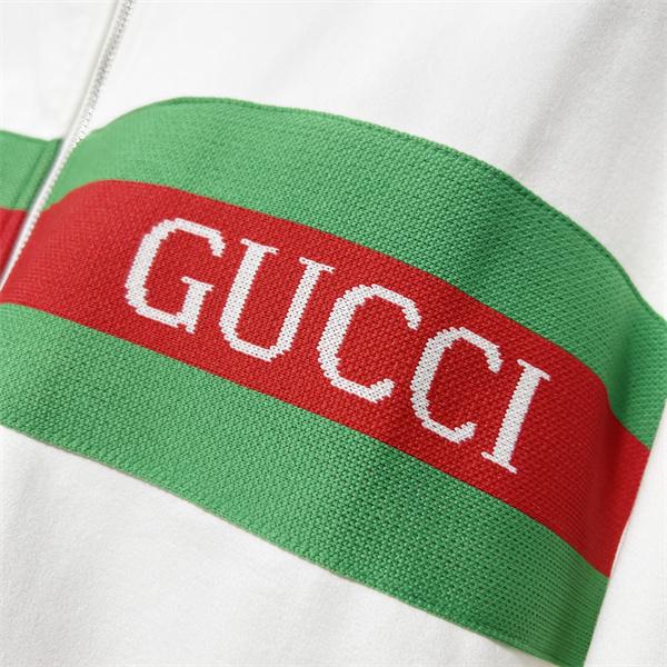 グッチ コピー 2025秋冬 大人モード ブラック GUCCI ロゴライン ジップアップジャケット 
