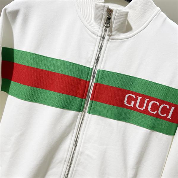 グッチ コピー 2025秋冬 大人モード ブラック GUCCI ロゴライン ジップアップジャケット 