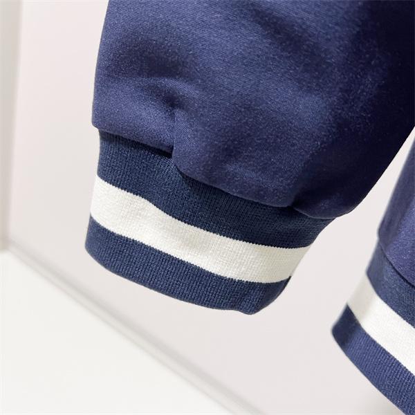 2025秋冬 暖かスタイリッシュ ネイビー GUCCI ボーダーライン パーカー  グッチ コピー