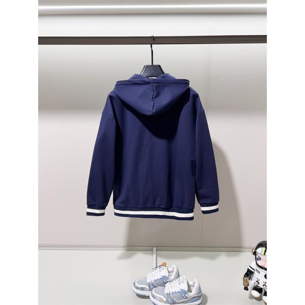 2025秋冬 暖かスタイリッシュ ネイビー GUCCI ボーダーライン パーカー  グッチ コピー