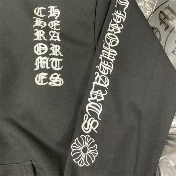 人気上昇中【Chrome Hearts】Vertical Logo Fleece Zip-Up Hoodieクロムハーツジップアップコピー