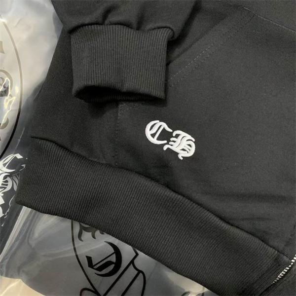 人気上昇中【Chrome Hearts】Vertical Logo Fleece Zip-Up Hoodieクロムハーツジップアップコピー
