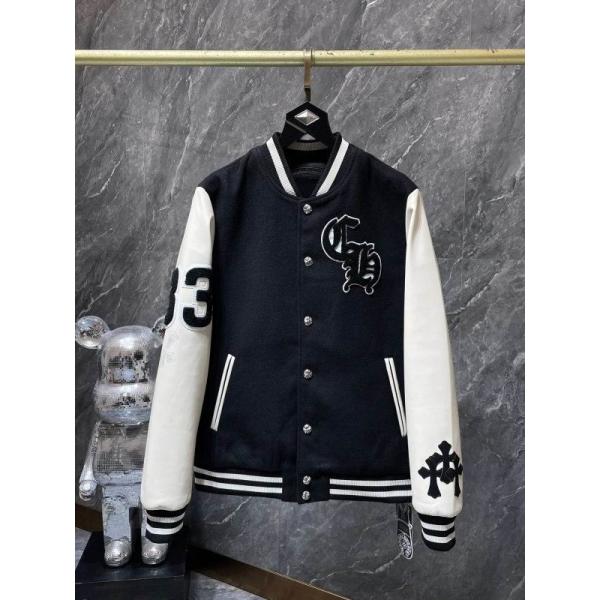 お洒落人気☆☆Chrome Hearts Cross Patch Varsity Jacketクロムハーツジャケットコピー2025-2026秋冬上品