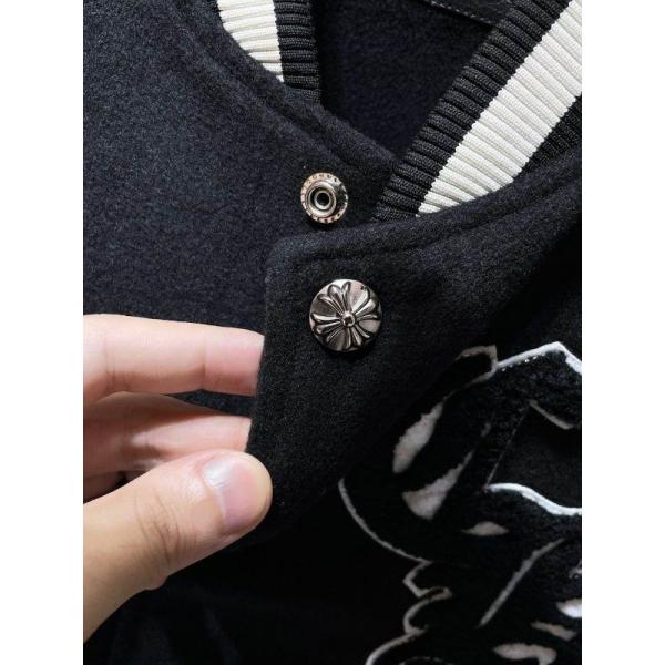 お洒落人気☆☆Chrome Hearts Cross Patch Varsity Jacketクロムハーツジャケットコピー2025-2026秋冬上品
