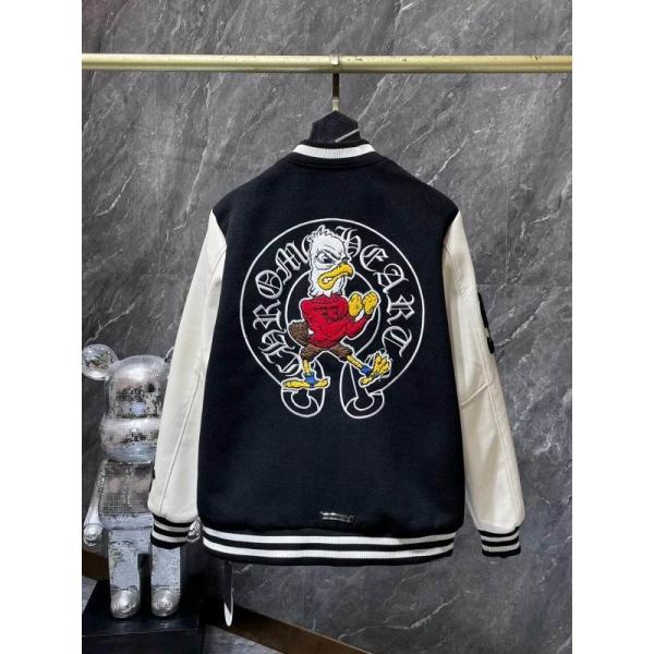 お洒落人気☆☆Chrome Hearts Cross Patch Varsity Jacketクロムハーツジャケットコピー2025-2026秋冬上品