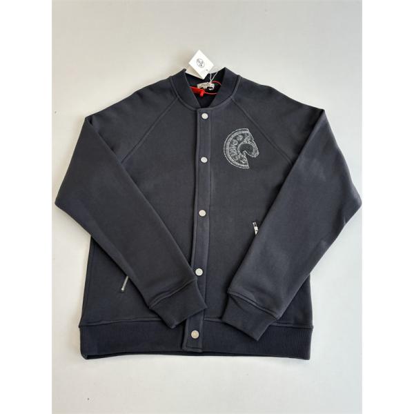 2025秋冬 上質 ダークグレー HERMES スエルメス コピー タジャン風 ジャケット 大人シック おしゃれ 