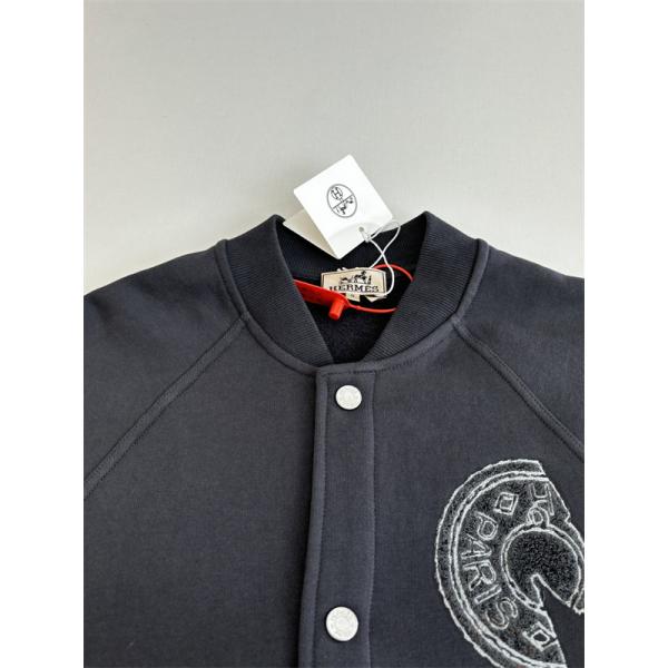 2025秋冬 上質 ダークグレー HERMES スエルメス コピー タジャン風 ジャケット 大人シック おしゃれ 