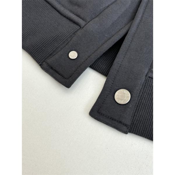 2025秋冬 上質 ダークグレー HERMES スエルメス コピー タジャン風 ジャケット 大人シック おしゃれ 