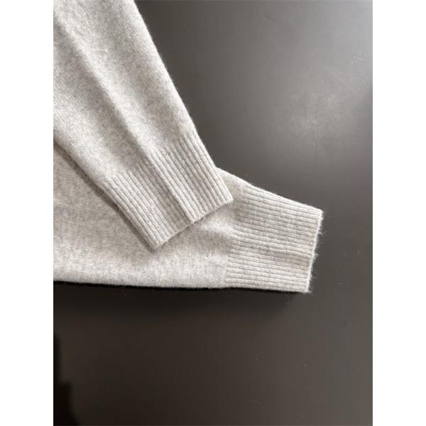 ふんわり グレー  HERMES エルメス コピー ニットセーター 高級ウール混 メンズ 上品 暖かい 柔らか 