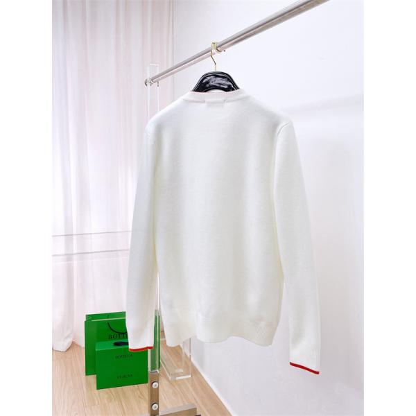 2025秋冬 上品 ホワイト HERMES ワンポイント ニットセーター 大人エレガント