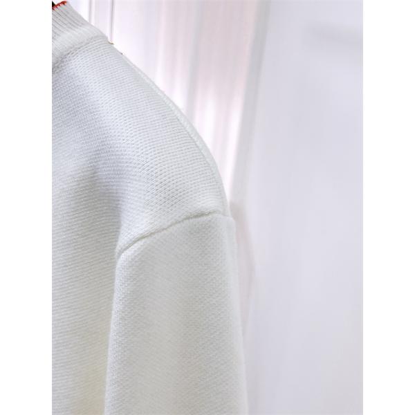 2025秋冬 上品 ホワイト HERMES ワンポイント ニットセーター 大人エレガント