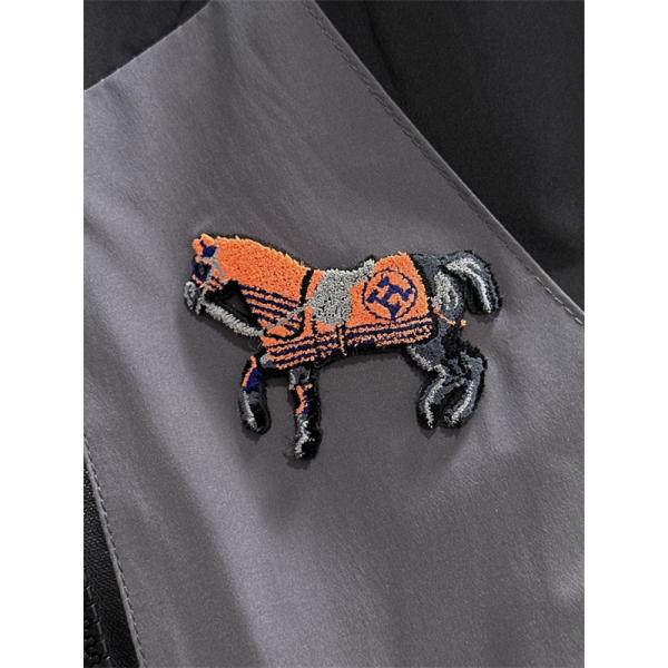 2025秋冬 機能性 ブラック×グレー HERMES エルメス コピー ジャケット 軽量スタイリッシュ