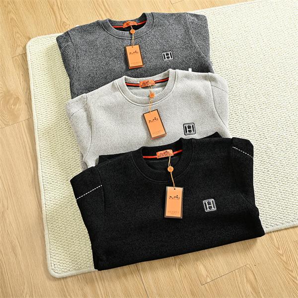 暖か グレー系 HERMES エルメス コピー ニットセーター ベーシック万能 人気