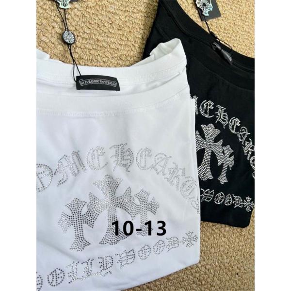 定番 ホワイト＆ブラック プリント クロムハーツ コピー 長袖Tシャツ カジュアル CHROME HEARTS
