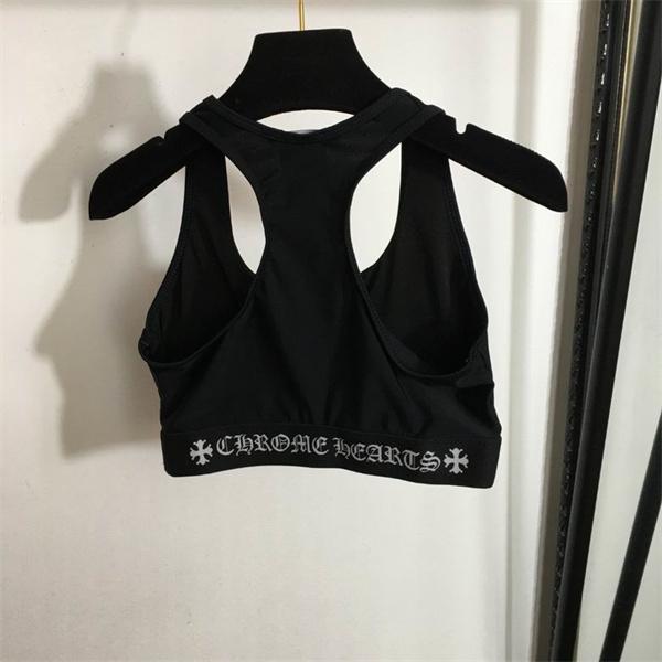 クロムハーツ コピー 2025秋冬 高級感 CHROME HEARTS ブラック CHロゴ スポーツブラ＆レギンスセット 美シルエット